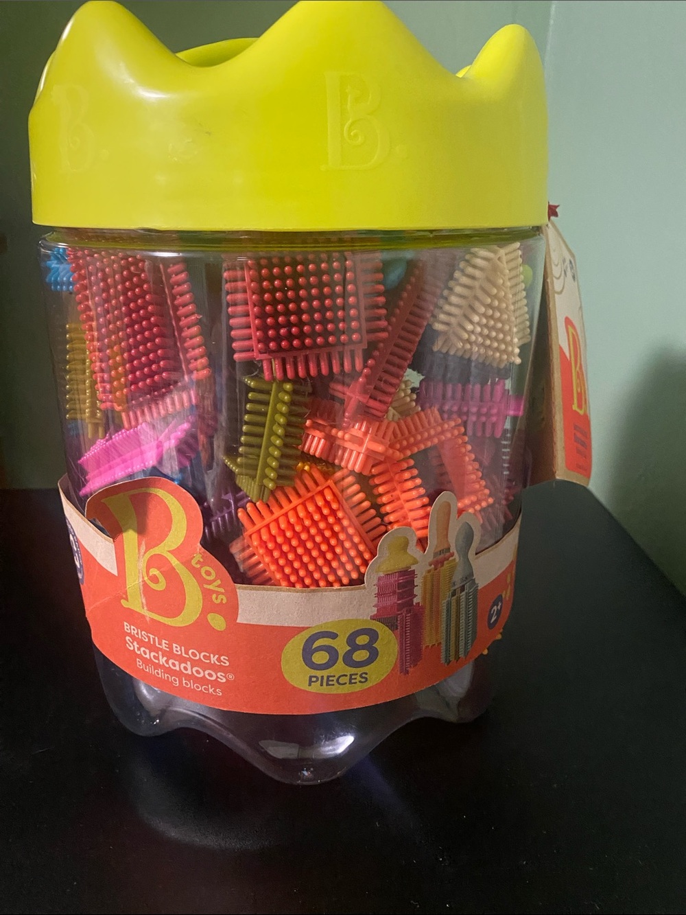 B. toys Stackadoos Bristle Blocks 68 Piece Multicolor Building Toy Set